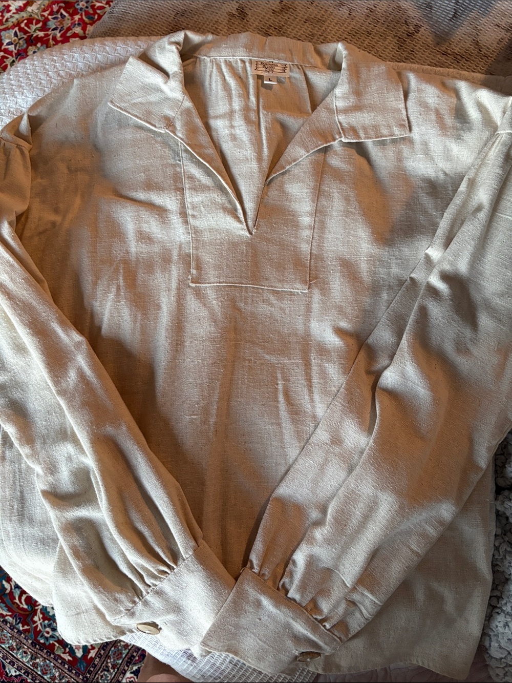 Long Sleeve Tunic in Light Beige